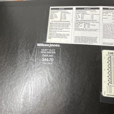 Vintage BInder with accounting graph ledger paper