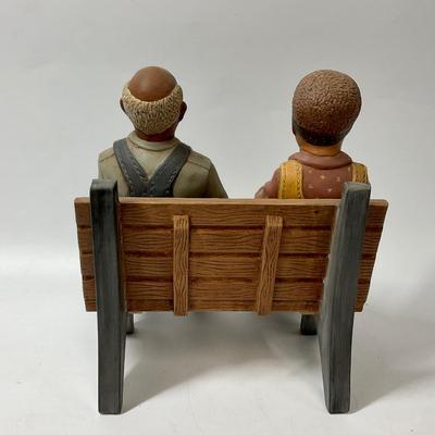 Vintage Couple sitting on bench by Hershey 3 separate pieces