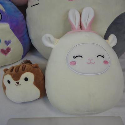 Squishmallow Stuffed Animal Toys Lot of 8: Cats, Otter, Bunny, Squirrel, etc.
