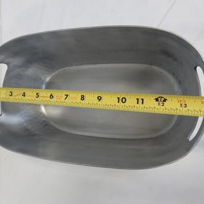 2 pc Metal Kitchen Party: Metal Beverage Tub & Serving Bowl