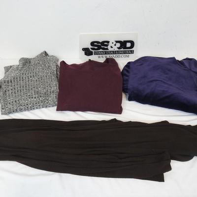4 pc Women's Long Sleeve Tops/Sweaters size Large & XL