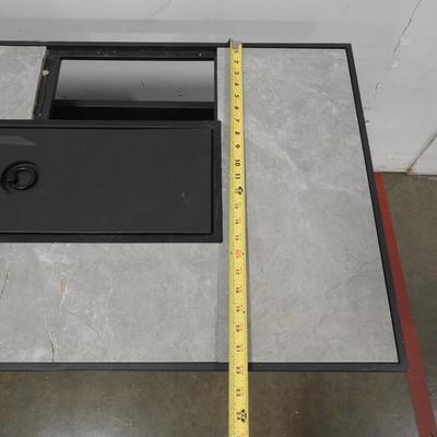 Propane Firepit Table by Topeakmart. Ceramic Table top. Cracked & missing piece