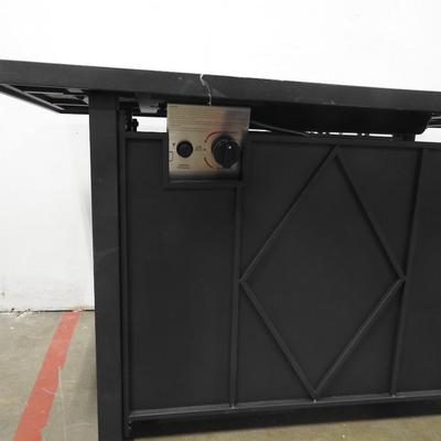 Propane Firepit Table by Topeakmart. Ceramic Table top. Cracked & missing piece