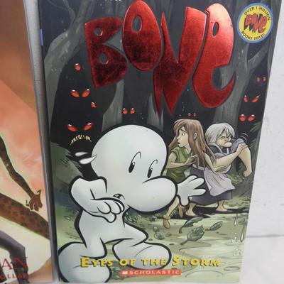 3 Graphic Novel Books: Amelia Rules, Red Pyramid, & Bone