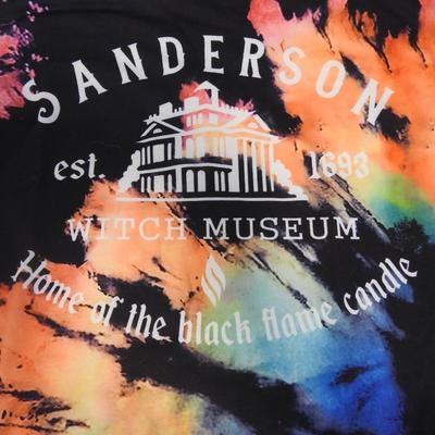 Colorful Long Sleeve Shirt "Sanderson Witch Museum" Women's Size Small