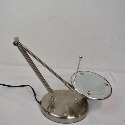 Metal Adjustable Desk Lamp, 2 Brightness Settings, 27" Tall