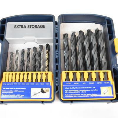 29 Ryobi Drill Bits with Carrying Case, Gently Used, Locking Case