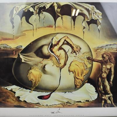 Salvador Dali Geopoliticus Child Art Print in Frame 31" x 25"