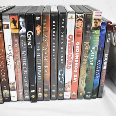 Lot of 27 Action Movie DVDs, V for Vendetta to The Bourne Identity, Some New