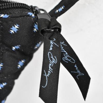Vera Bradley Blue and Black Quilted Fabric Handbag, New with Care Tag