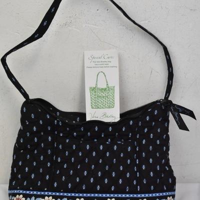 Vera Bradley Blue and Black Quilted Fabric Handbag, New with Care Tag