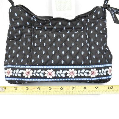 Vera Bradley Blue and Black Quilted Fabric Handbag, New with Care Tag