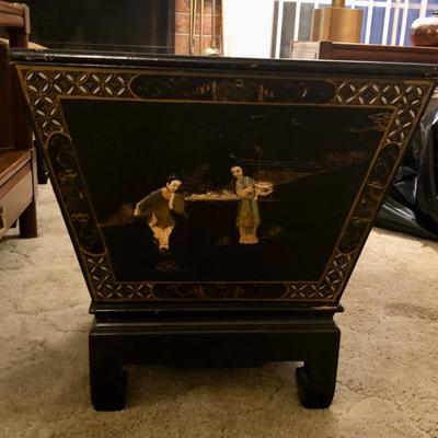 Mid century Japanese planter with cover