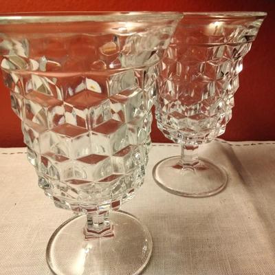 Footed Ice Tea Goblets American Clear by FOSTORIA