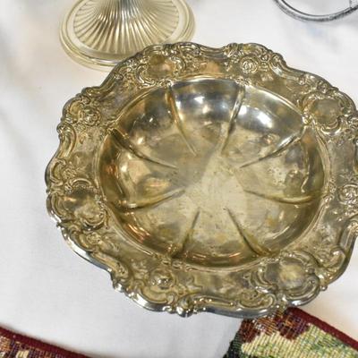 8 Piece Home Decor, Silver Plated plate, Metal Picture Holders