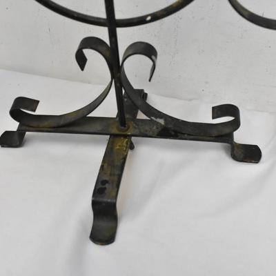 3 Candle Holders, Black Cast Iron in Great Shape, 3 Different Styles