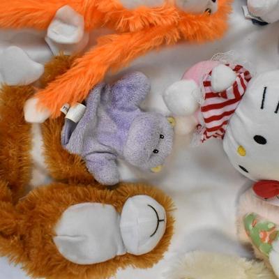 13 Stuffed Animals, Monkeys, Olaf, Easter Bunnies, Dogs
