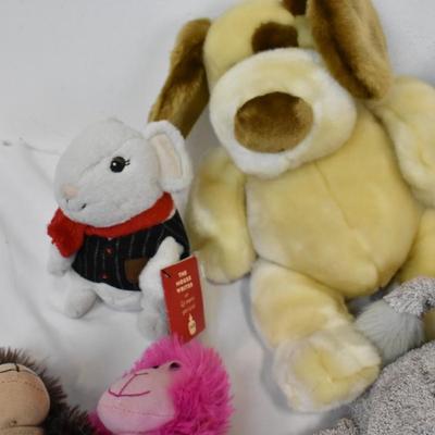 13 Stuffed Animals, Monkeys, Olaf, Easter Bunnies, Dogs