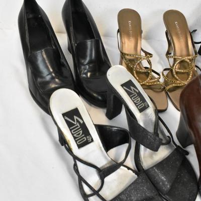 7 Pairs of Women's Shoes, Heels, Size 8 1/2 - 9