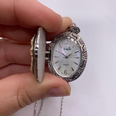 Necklace with Cameo Vanity Watch Pendant