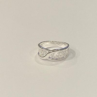 Sterling Silver Crossover Ring