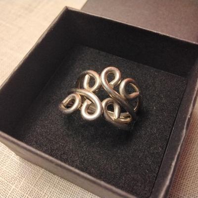 925 Braided Ring Size 8.5