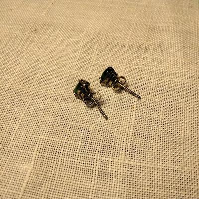 Vintage Jade 925 Earrings