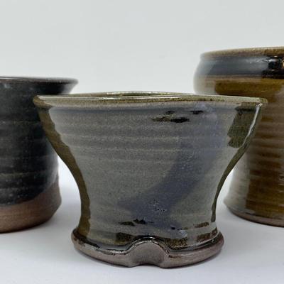 1980s To 1990s Vintage Studio Art Mixed Pottery Set Signed Gregory