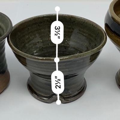 1980s To 1990s Vintage Studio Art Mixed Pottery Set Signed Gregory