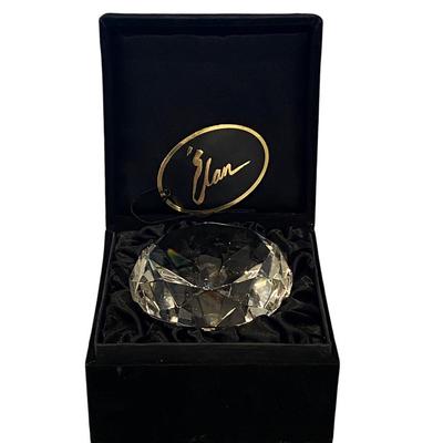 Large Elan Crystal Diamond Paperweight