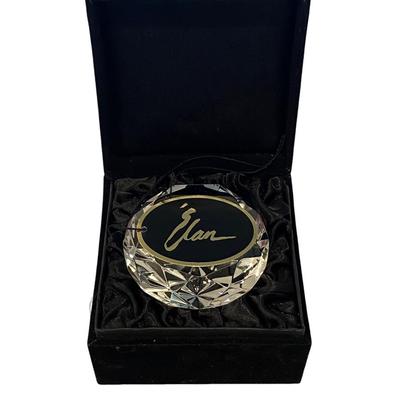 Large Elan Crystal Diamond Paperweight