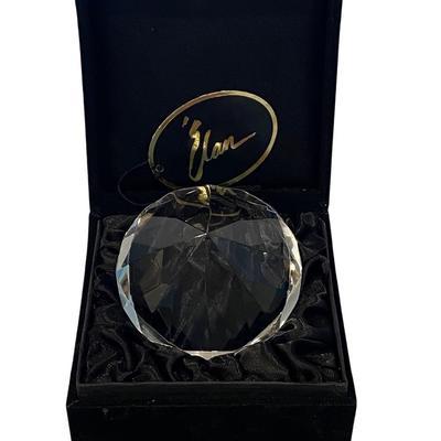 Large Elan Crystal Diamond Paperweight