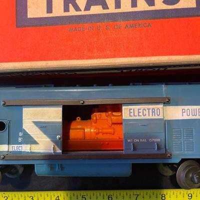 Lionel el. Trains "operating generator car"