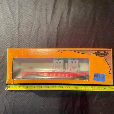 Lionel "Radioactive waste car w/waste containers"