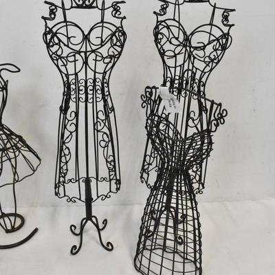 6 Small Wire Mannequin Decorative Stands