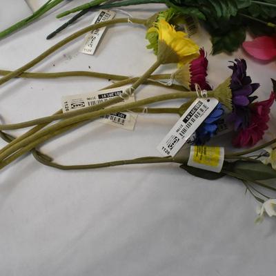 Assorted Lot of Faux Flowers and Floral