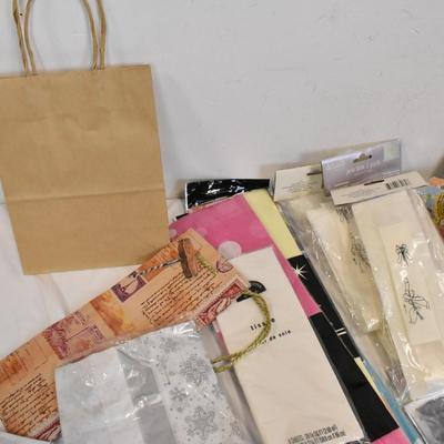 Assorted Party Supplies, Tissue Paper, Candles, Doilies, Butterfly Accessories