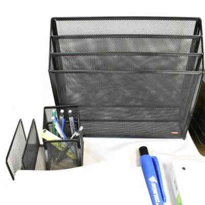12 Piece Office, Paper Organizers, Paper, Pens