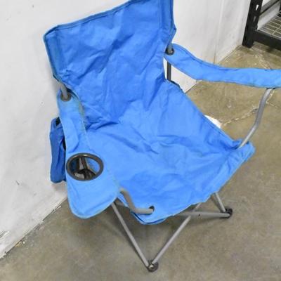 Blue Camp Chair With Carrying Bag