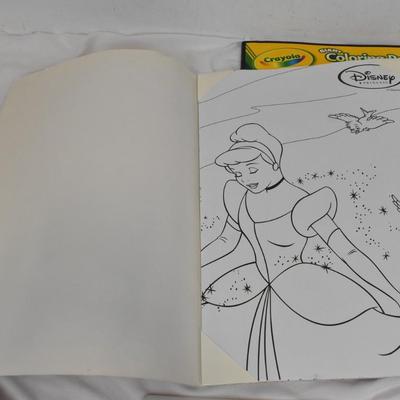 2 Disney Mega Coloring Murals, Box of Markers and Crayons