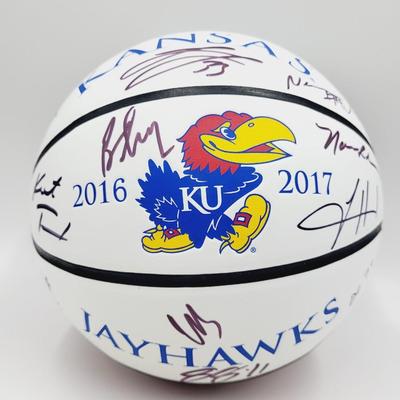 2016 - 2017 KU BILL SELF TEAM AUTHENTICATED SIGNED BASKETBALL