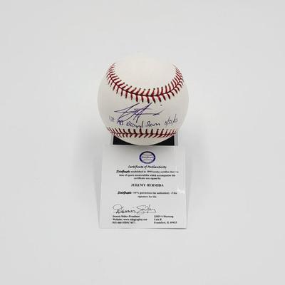 JEREMY HERMIDA - 1ST AB GRAND SLAM 8/31/05 AUTHENTICATED SIGNED BASEBALL