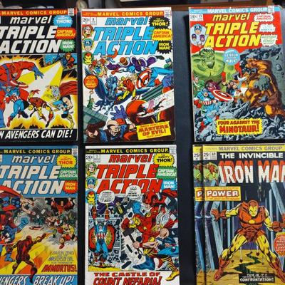 Marvel Triple Action and The Invincible Iron Man Comics
