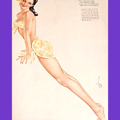 May - October 1946 Alberto Vargas Pin Up Girl Calendar Pages