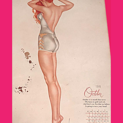 May - October 1946 Alberto Vargas Pin Up Girl Calendar Pages
