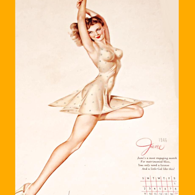 May - October 1946 Alberto Vargas Pin Up Girl Calendar Pages