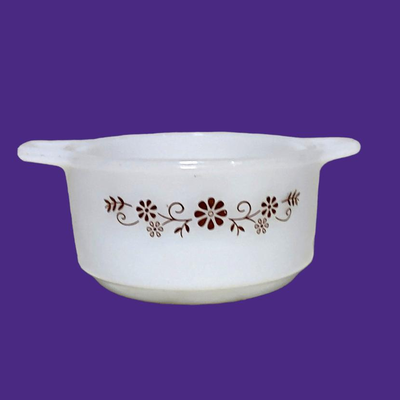 Vintage Dynaware Brown Floral Pyr-O-Rey #10 & #29