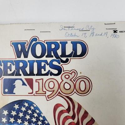WORLD SERIES 1980 OFFICIAL PROGRAM IN KANSAS CITY - W/TICKET STUBBS - COOL!