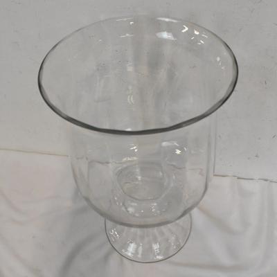 Large Glass Centerpiece, 16" Tall