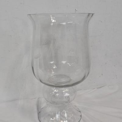 Large Glass Centerpiece, 16" Tall